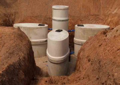 Image of pump chambers in the ground installation